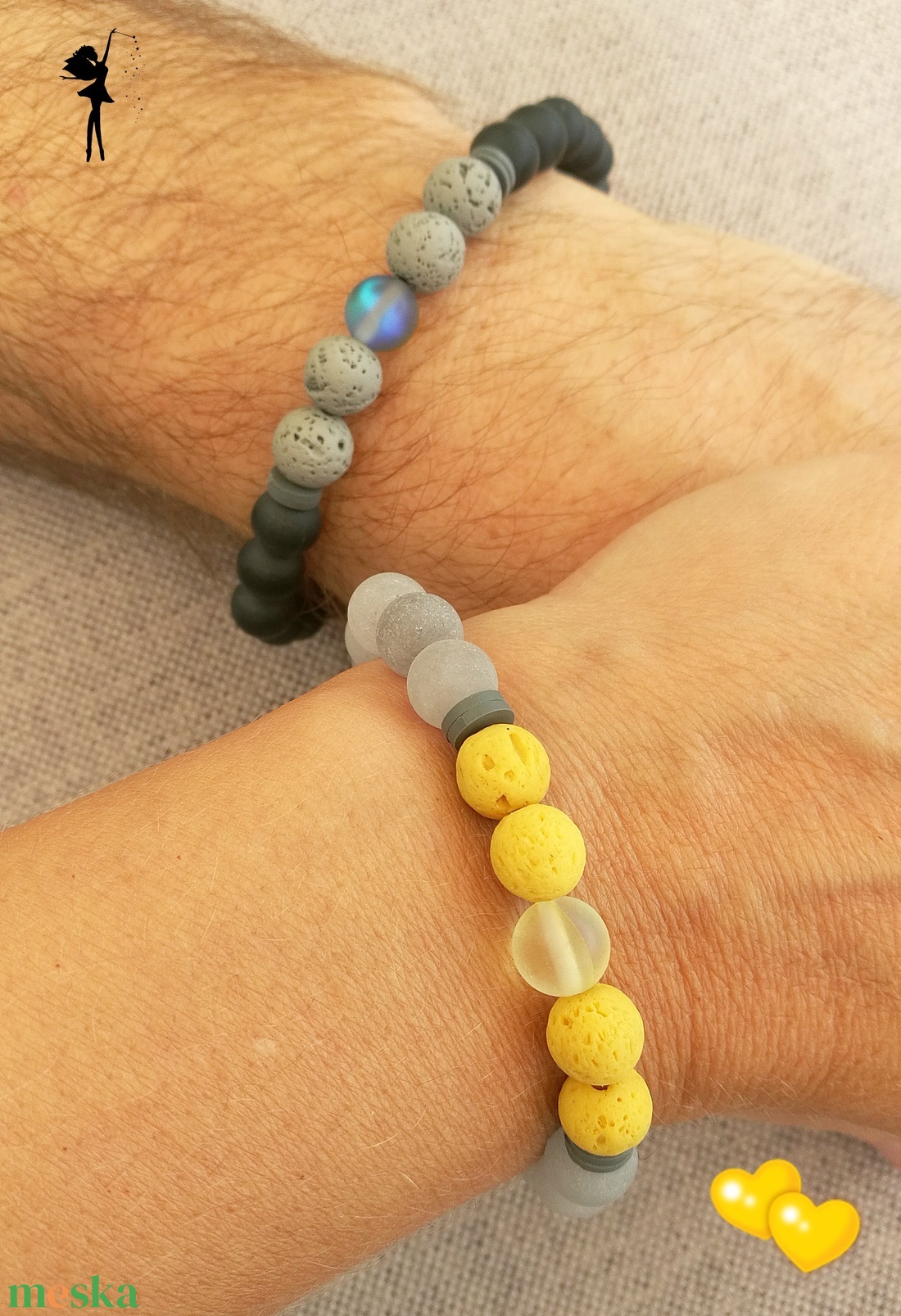 Őszi szerelem páros ásványkarkötő  - ékszer - karkötő - bogyós karkötő - Meska.hu