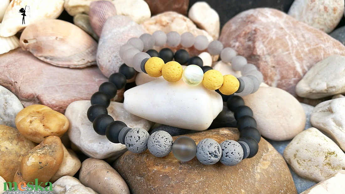 Őszi szerelem páros ásványkarkötő  - ékszer - karkötő - bogyós karkötő - Meska.hu