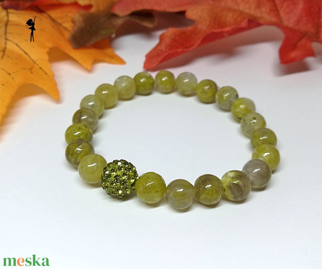 Sárga kvarc ásványkarkötő peridot színű shamballa gyönggyel - ékszer - karkötő - gyöngyös karkötő - Meska.hu Sárga kvarc ásványkarkötő peridot színű shamballa gyönggyel - ékszer - karkötő - gyöngyös karkötő - Meska.hu