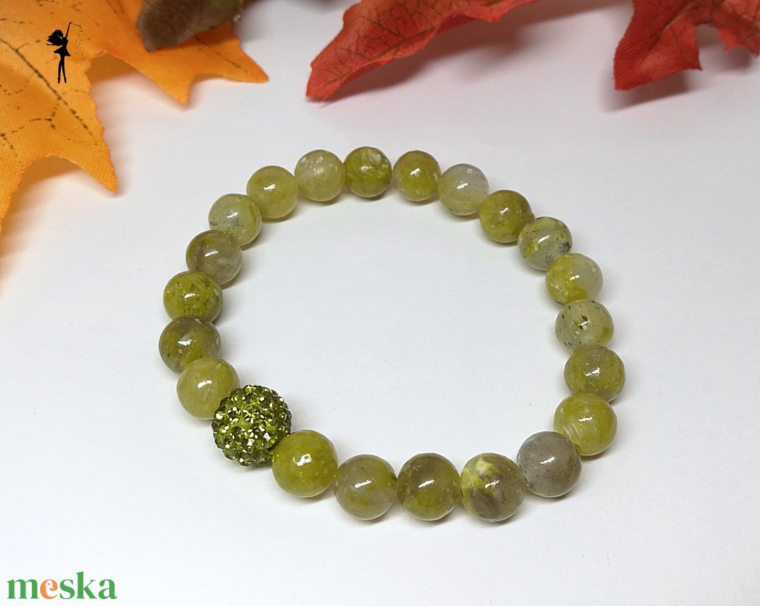 Sárga kvarc ásványkarkötő peridot színű shamballa gyönggyel - ékszer - karkötő - gyöngyös karkötő - Meska.hu Sárga kvarc ásványkarkötő peridot színű shamballa gyönggyel - ékszer - karkötő - gyöngyös karkötő - Meska.hu