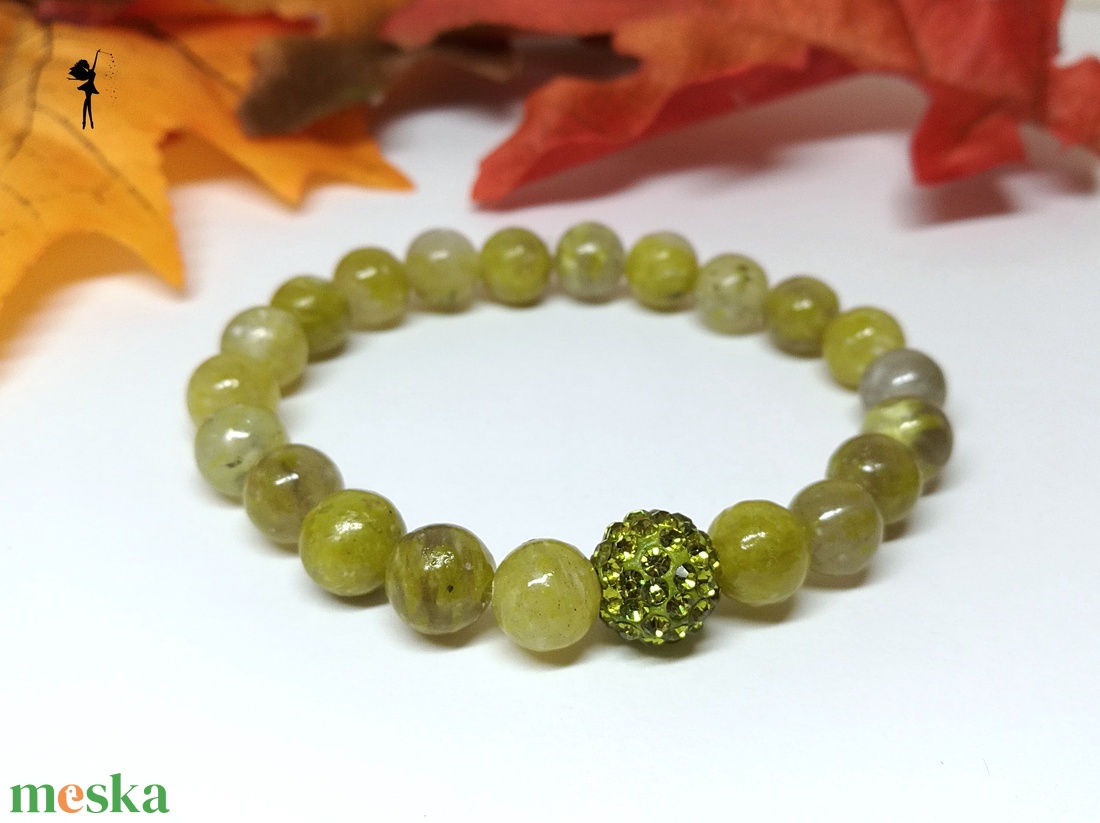 Sárga kvarc ásványkarkötő peridot színű shamballa gyönggyel - ékszer - karkötő - gyöngyös karkötő - Meska.hu Sárga kvarc ásványkarkötő peridot színű shamballa gyönggyel - ékszer - karkötő - gyöngyös karkötő - Meska.hu