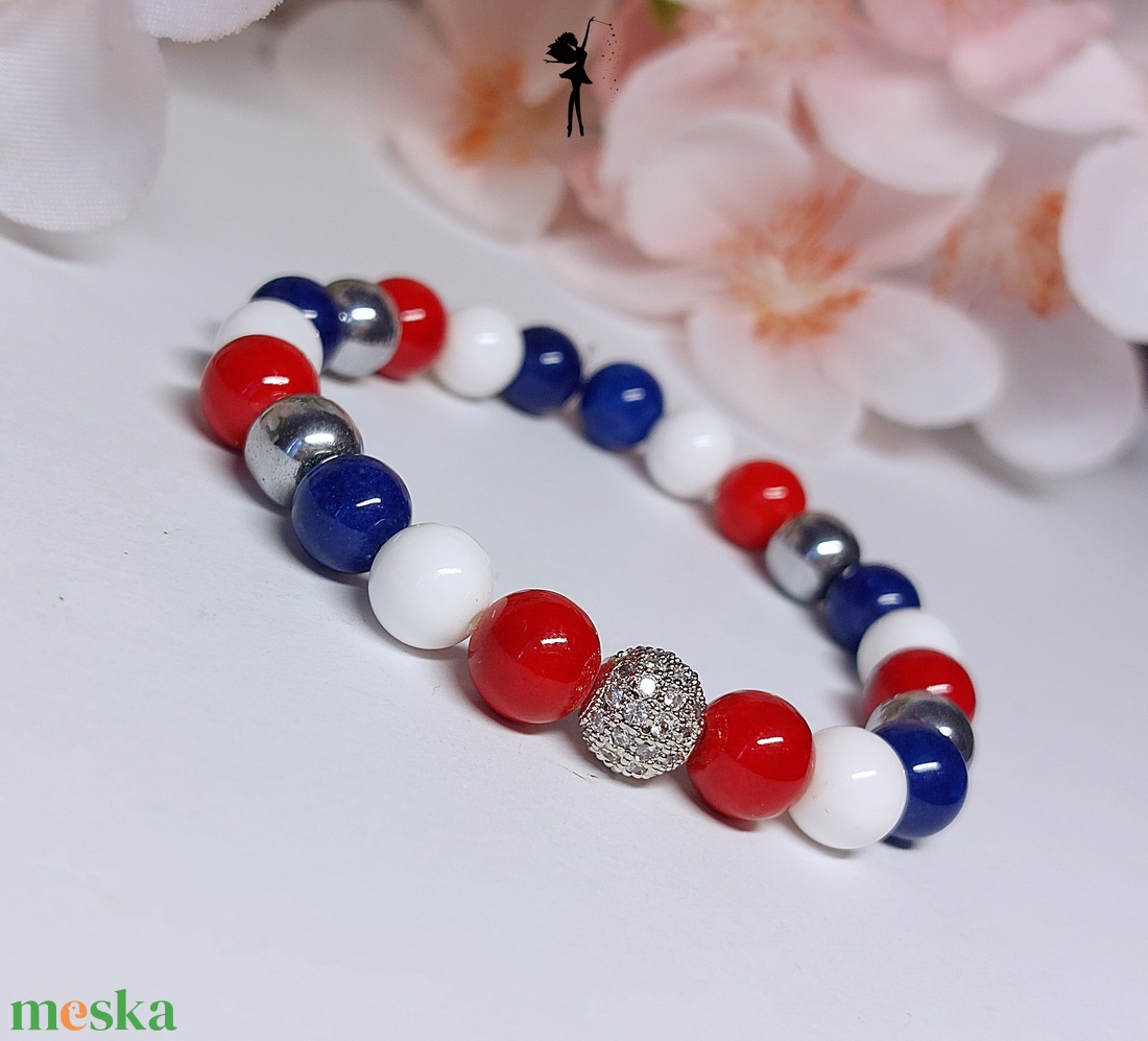 Tricolor ásványkarkötő kagylógyöngyből, jadéból, hematitból, cirkónia gömbbel - ékszer - karkötő - gyöngyös karkötő - Meska.hu Tricolor ásványkarkötő kagylógyöngyből, jadéból, hematitból, cirkónia gömbbel - ékszer - karkötő - gyöngyös karkötő - Meska.hu