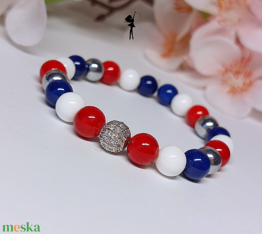 Tricolor ásványkarkötő kagylógyöngyből, jadéból, hematitból, cirkónia gömbbel - ékszer - karkötő - gyöngyös karkötő - Meska.hu Tricolor ásványkarkötő kagylógyöngyből, jadéból, hematitból, cirkónia gömbbel - ékszer - karkötő - gyöngyös karkötő - Meska.hu