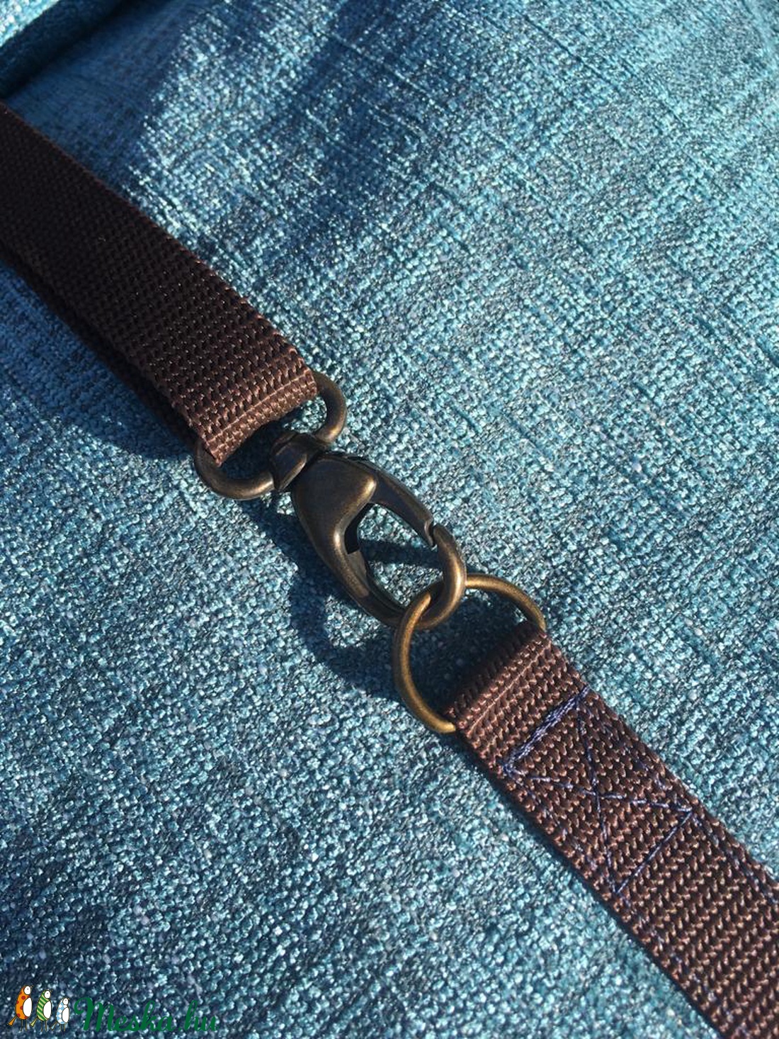 Kék textil vegán hátizsák - táska & tok - hátizsák - roll top hátizsák - Meska.hu Kék textil vegán hátizsák - táska & tok - hátizsák - roll top hátizsák - Meska.hu