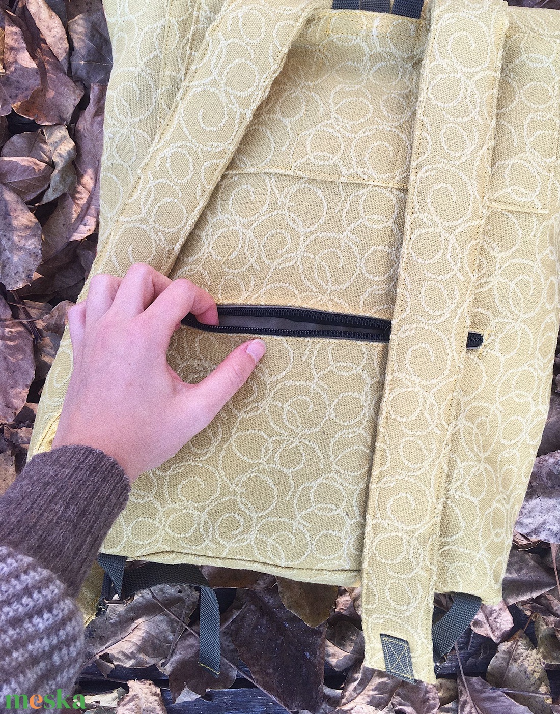 Sárga textil vegán hátizsák - táska & tok - hátizsák - iskolatáska - Meska.hu Sárga textil vegán hátizsák - táska & tok - hátizsák - iskolatáska - Meska.hu