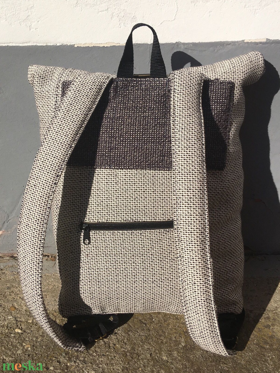 Textil vegán hátizsák - táska & tok - hátizsák - roll top hátizsák - Meska.hu Textil vegán hátizsák - táska & tok - hátizsák - roll top hátizsák - Meska.hu