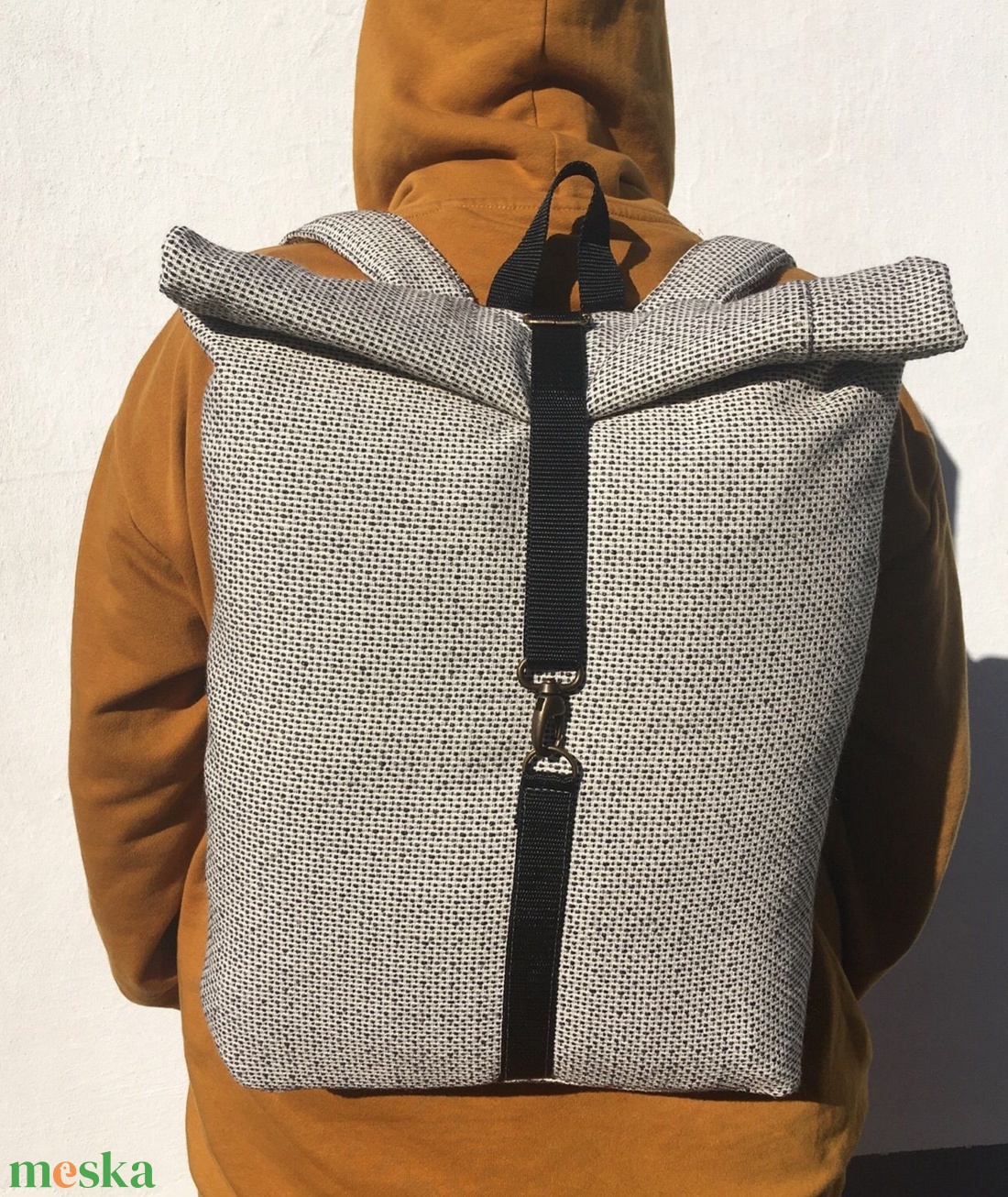 Textil vegán hátizsák - táska & tok - hátizsák - roll top hátizsák - Meska.hu Textil vegán hátizsák - táska & tok - hátizsák - roll top hátizsák - Meska.hu