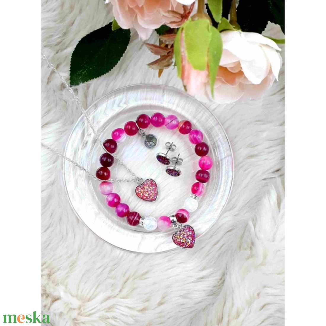 Druzy ásványékszer szett pink - ékszer - ékszerszett - Meska.hu Druzy ásványékszer szett pink - ékszer - ékszerszett - Meska.hu