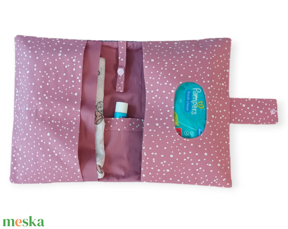 Pelustartó- virágok és rókk - táska & tok - pelenkatáska - pelenkatartó tok - Meska.hu