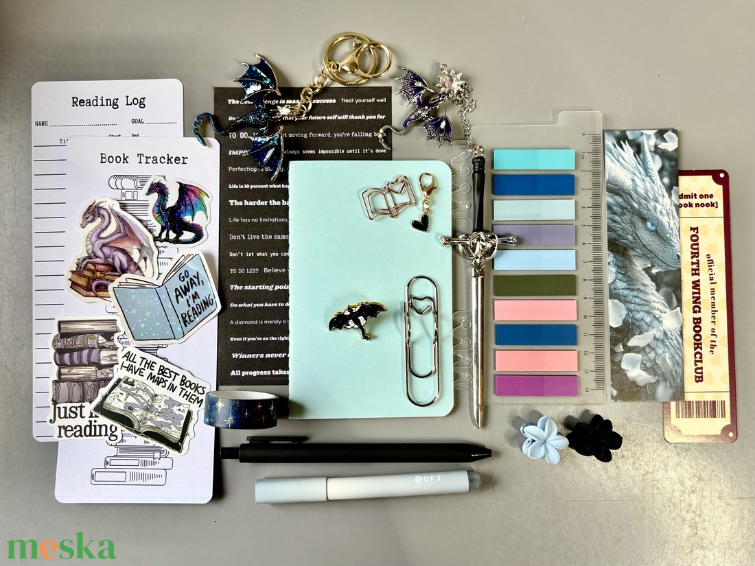 Ezüst csomag bookish bundle - otthon & életmód - papír, írószer - jegyzetfüzet & napló - Meska.hu