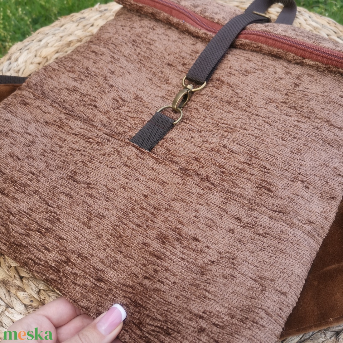 RE'A dizájn Brown rolltop hátizsák S méret - táska & tok - hátizsák - roll top hátizsák - Meska.hu RE'A dizájn Brown rolltop hátizsák S méret - táska & tok - hátizsák - roll top hátizsák - Meska.hu