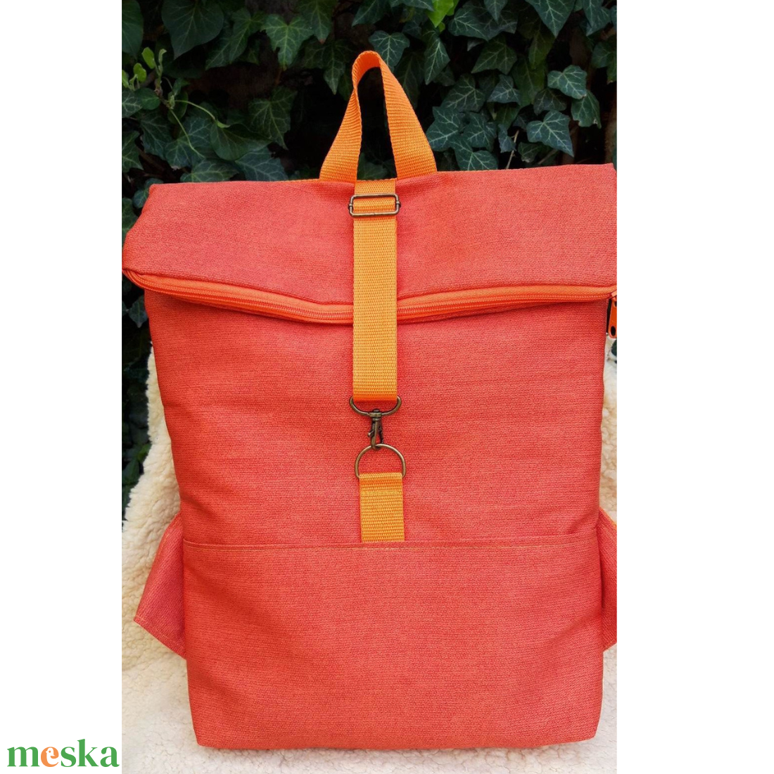 RE'A dizájn Orange rolltop hátizsák M/L méret - táska & tok - hátizsák - roll top hátizsák - Meska.hu RE'A dizájn Orange rolltop hátizsák M/L méret - táska & tok - hátizsák - roll top hátizsák - Meska.hu