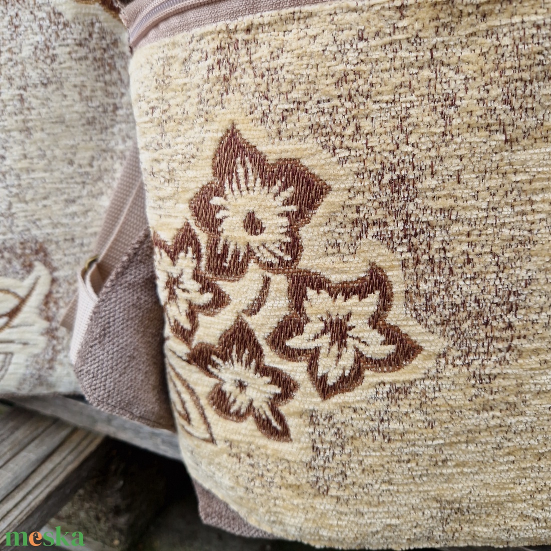 RE'A dizájn Flower 1. rolltop hátizsák  S/ M közötti méret - táska & tok - hátizsák - roll top hátizsák - Meska.hu