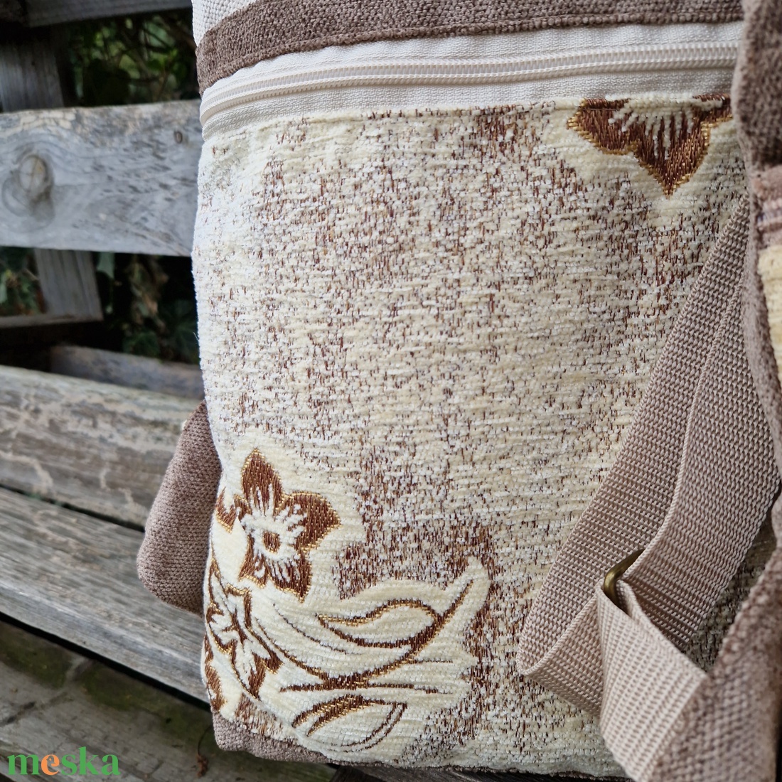 RE'A dizájn Flower 2. rolltop hátizsák  S/ M közötti méret - táska & tok - hátizsák - roll top hátizsák - Meska.hu