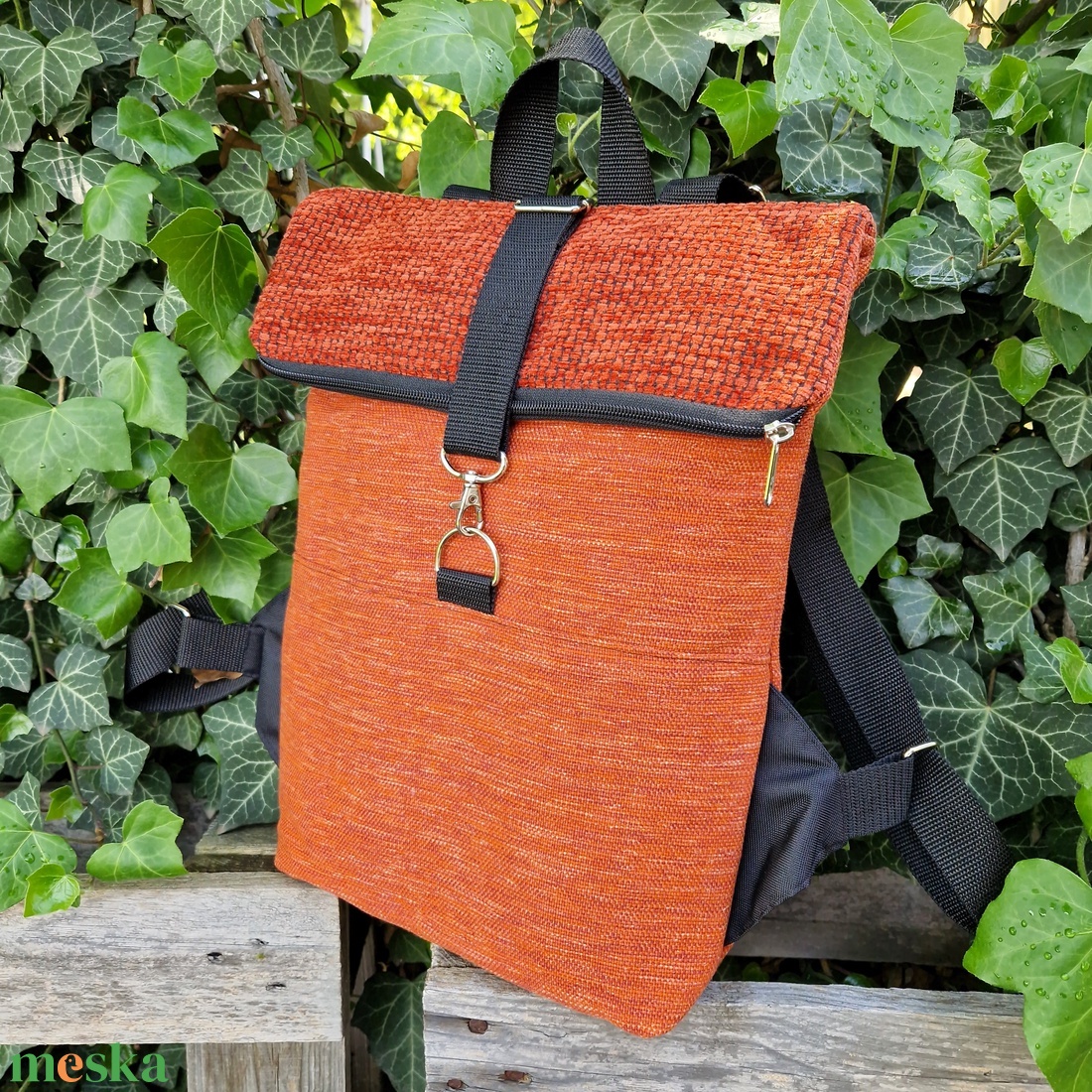 RE'A dizájn Brick Wall rolltop hátizsák  S méret - táska & tok - hátizsák - roll top hátizsák - Meska.hu