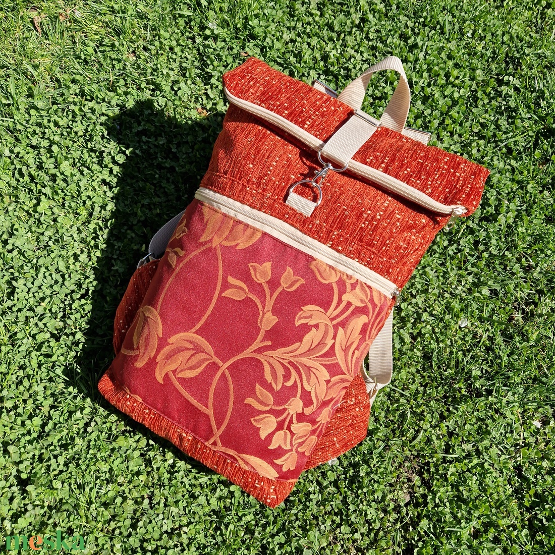 RE'A dizájn Renaissance Flowers 2. rolltop hátizsák - M méret - táska & tok - hátizsák - roll top hátizsák - Meska.hu