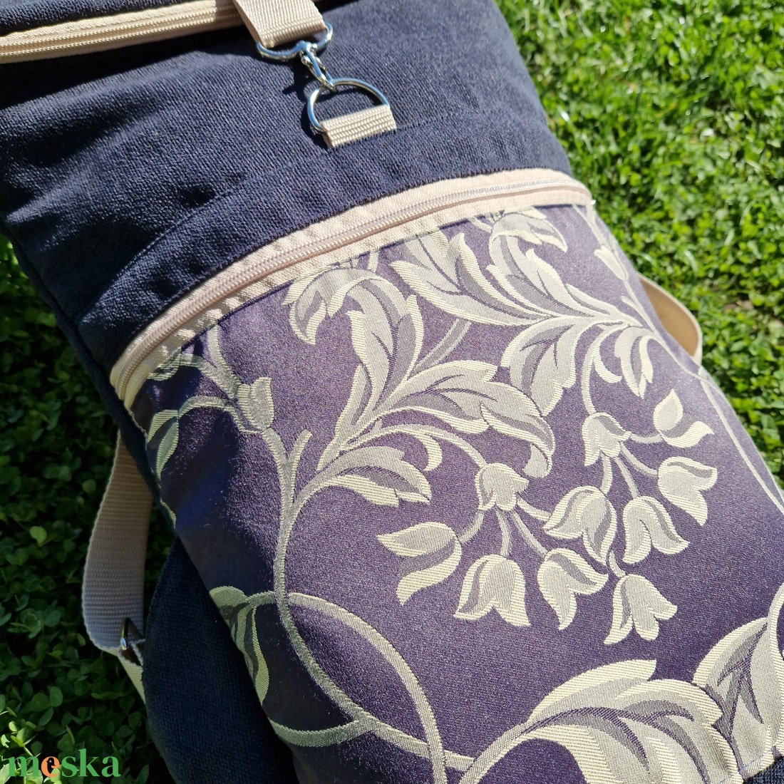RE'A dizájn Renaissance Flowers 3. rolltop hátizsák - M méret - táska & tok - hátizsák - roll top hátizsák - Meska.hu
