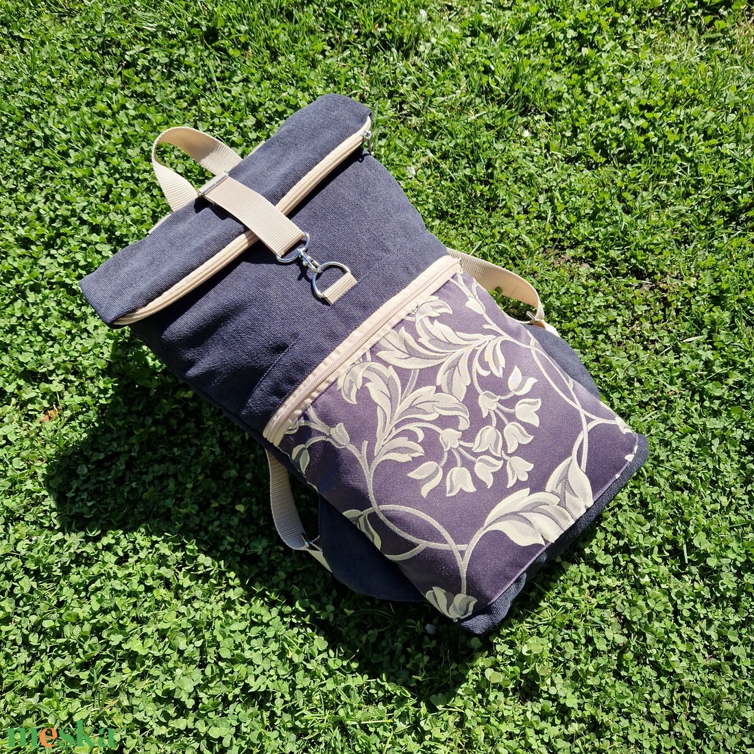 RE'A dizájn Renaissance Flowers 3. rolltop hátizsák - M méret - táska & tok - hátizsák - roll top hátizsák - Meska.hu