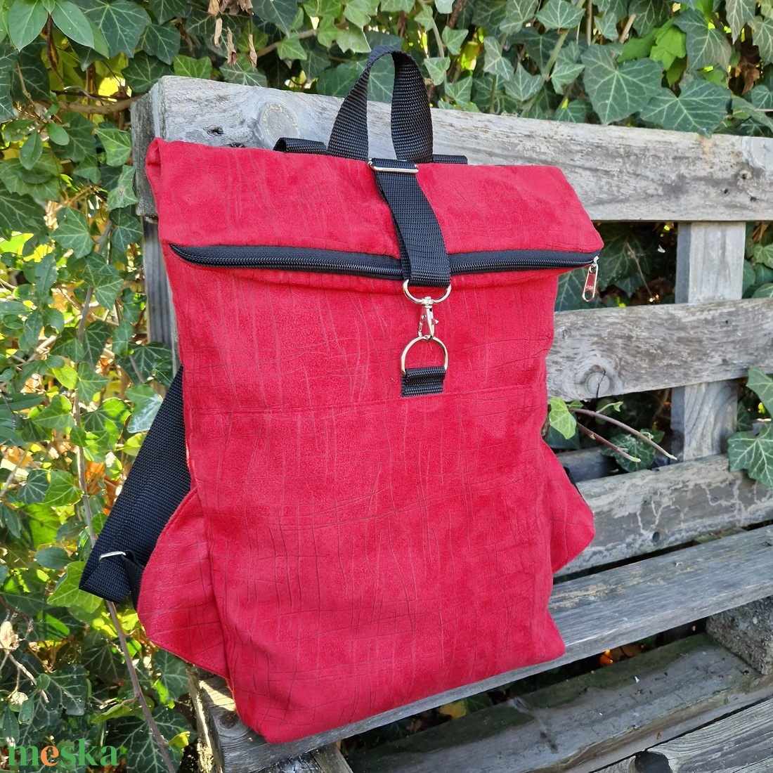 RE'A dizájn Autumn Red rolltop hátizsák S/M közötti méret - táska & tok - hátizsák - roll top hátizsák - Meska.hu RE'A dizájn Autumn Red rolltop hátizsák S/M közötti méret - táska & tok - hátizsák - roll top hátizsák - Meska.hu