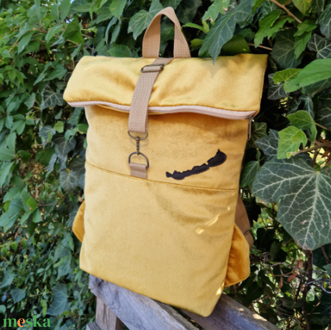RE'A dizájn Arany Balaton rolltop hátizsák  M méret - táska & tok - hátizsák - roll top hátizsák - Meska.hu