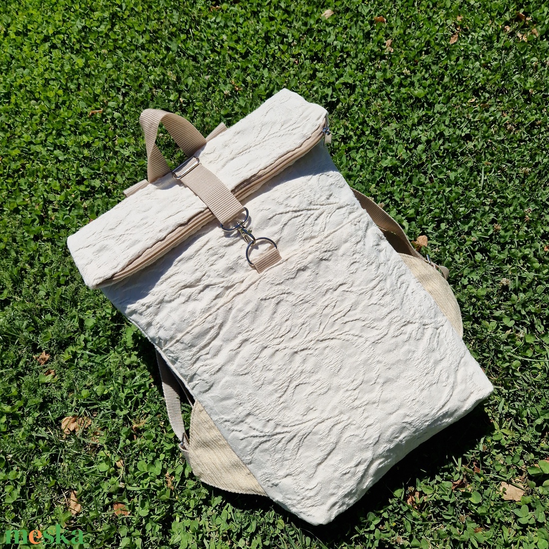 RE'A dizájn Soft Folklore rolltop hátizsák  M méret - táska & tok - hátizsák - roll top hátizsák - Meska.hu