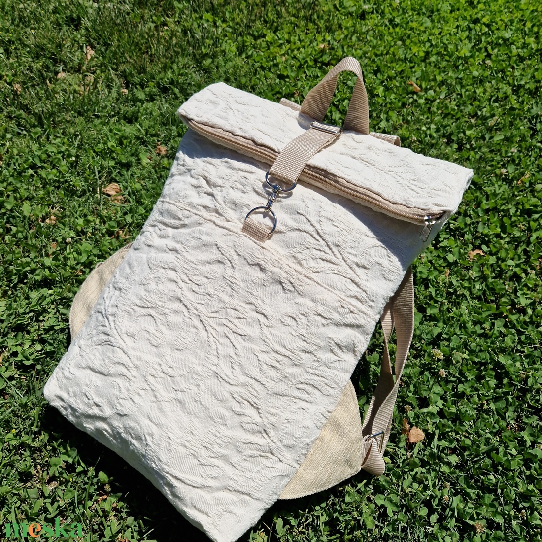 RE'A dizájn Soft Folklore rolltop hátizsák  M méret - táska & tok - hátizsák - roll top hátizsák - Meska.hu