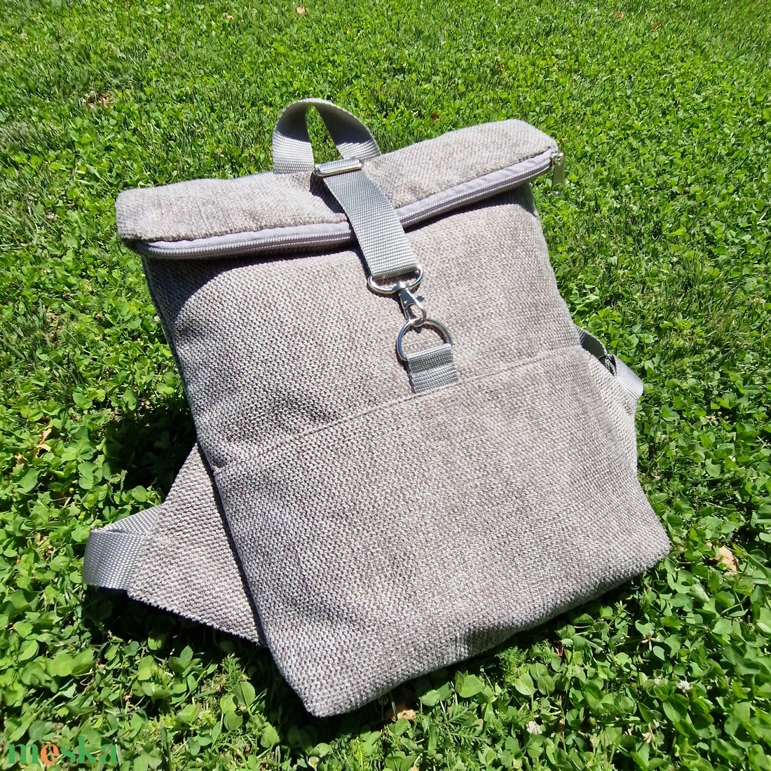 RE'A dizájn Soft Gray rolltop hátizsák  S méret - táska & tok - hátizsák - roll top hátizsák - Meska.hu
