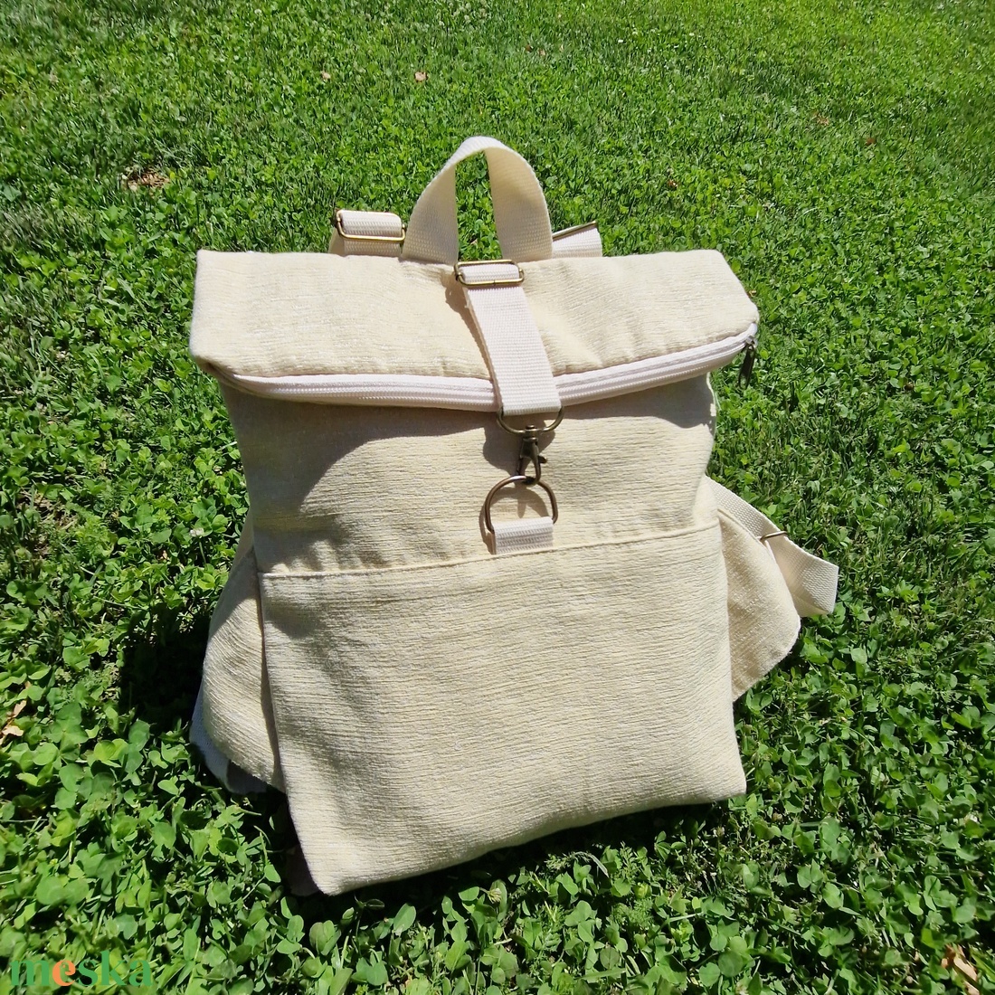 RE'A dizájn Desert Gold rolltop hátizsák  kisebb S méret - táska & tok - hátizsák - roll top hátizsák - Meska.hu