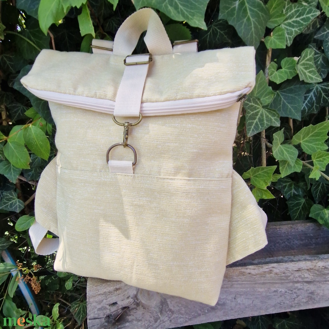 RE'A dizájn Desert Gold rolltop hátizsák  kisebb S méret - táska & tok - hátizsák - roll top hátizsák - Meska.hu