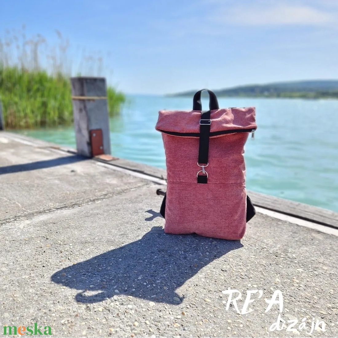 RE'A dizájn Coral rolltop hátizsák  M méret - táska & tok - hátizsák - roll top hátizsák - Meska.hu