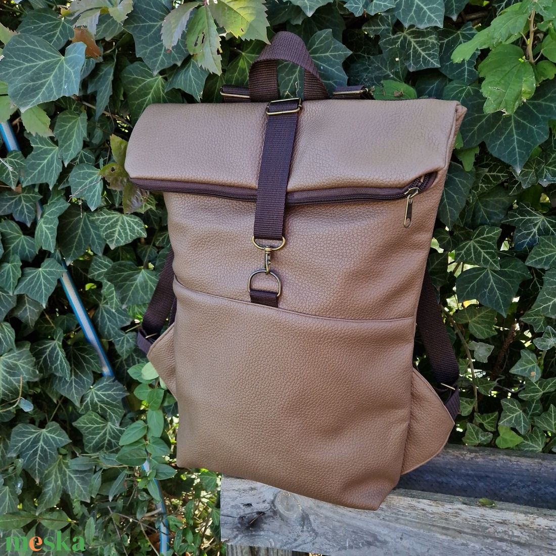 RE'A dizájn Steel Blue hátizsák  M/L közötti méret - táska & tok - hátizsák - roll top hátizsák - Meska.hu