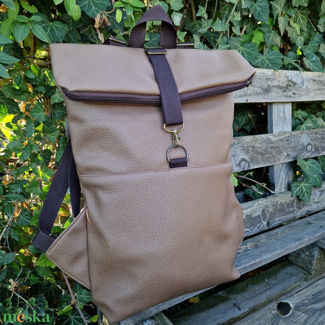 RE'A dizájn Steel Blue hátizsák  M/L közötti méret - táska & tok - hátizsák - roll top hátizsák - Meska.hu