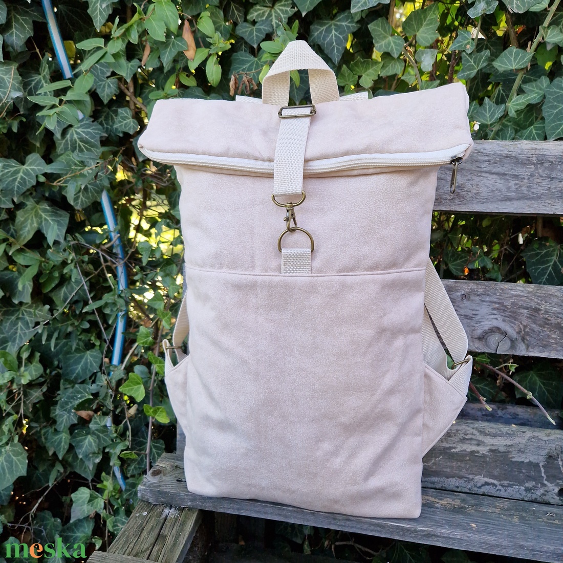 RE'A dizájn Sea Sand rolltop hátizsák  M/L közötti méret - táska & tok - hátizsák - roll top hátizsák - Meska.hu