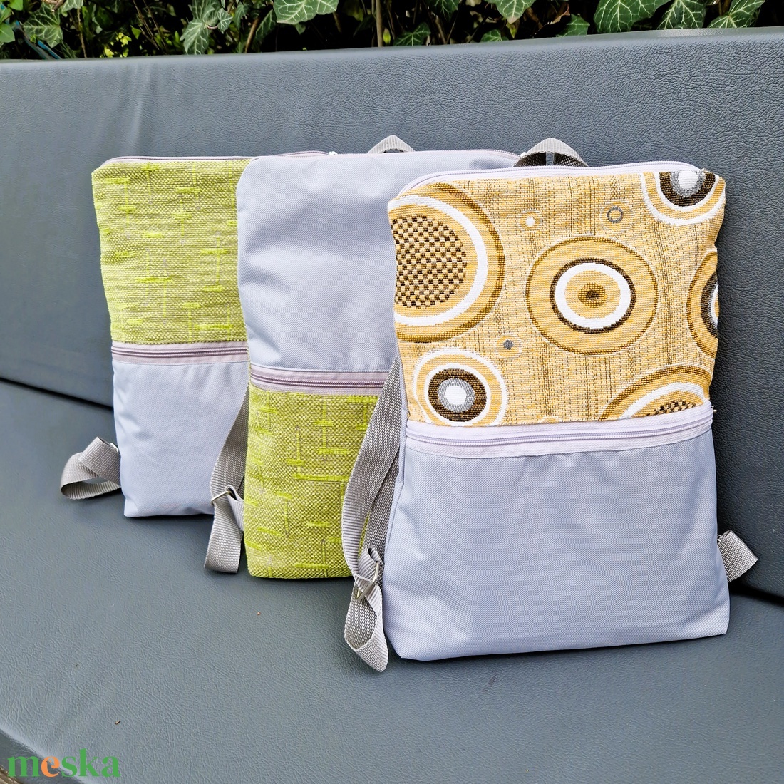 RE'A dizájn Zöld trapéz hátizsák - táska & tok - hátizsák - roll top hátizsák - Meska.hu