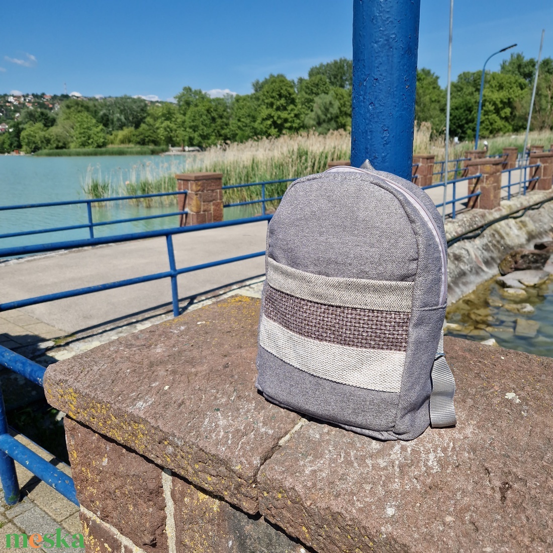 RE'A dizájn Stone Stripes hátizsák - táska & tok - hátizsák - hátizsák - Meska.hu