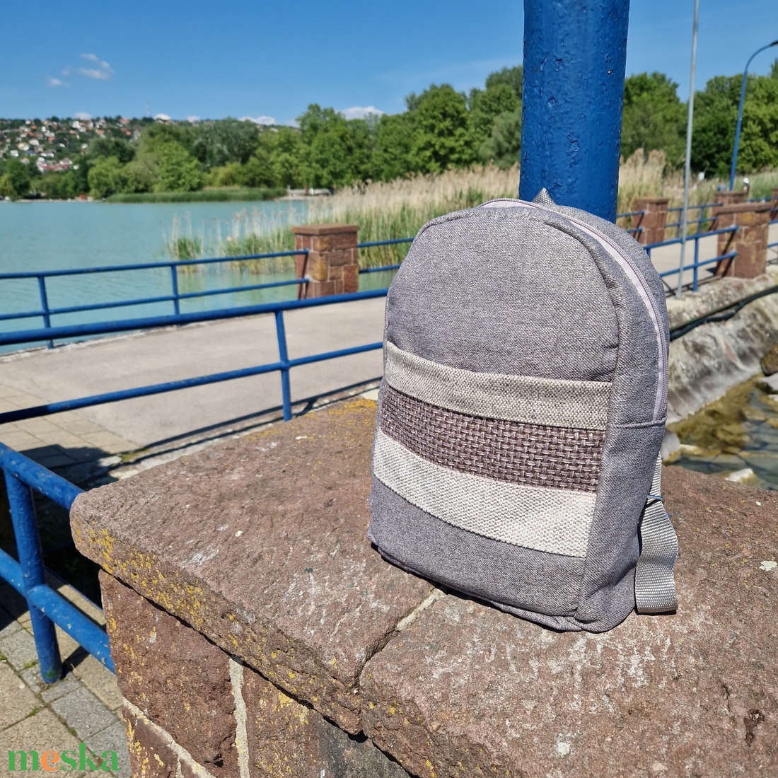 RE'A dizájn Stone Stripes hátizsák - táska & tok - hátizsák - hátizsák - Meska.hu