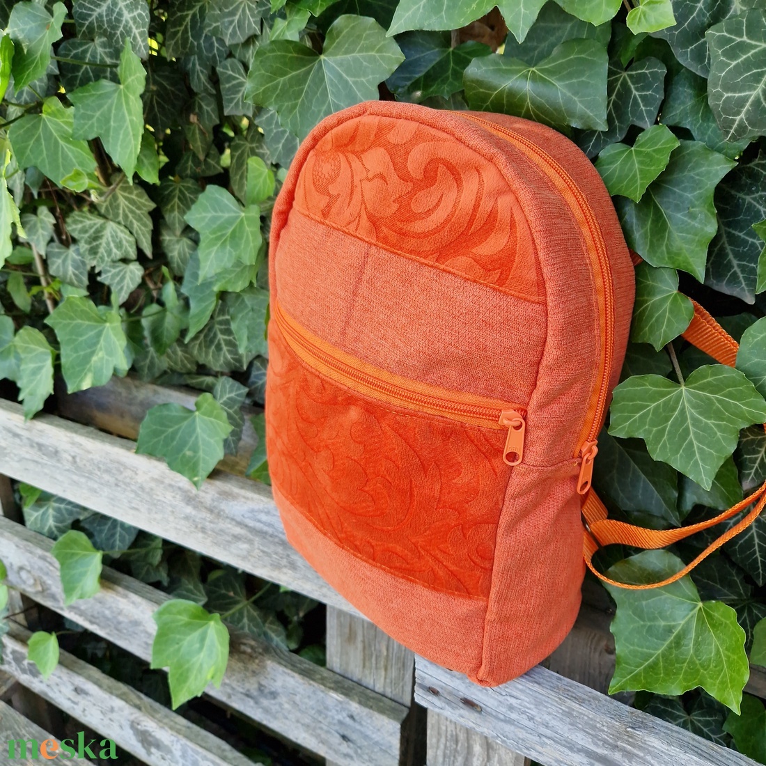 RE'A dizájn Orange Flowers hátizsák - táska & tok - hátizsák - hátizsák - Meska.hu