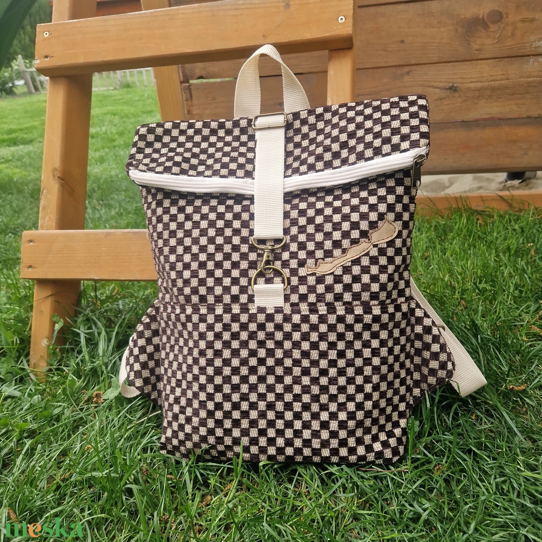 RE'A dizájn Retro Balaton rolltop hátizsák � S/M közötti méret - táska & tok - hátizsák - roll top hátizsák - Meska.hu