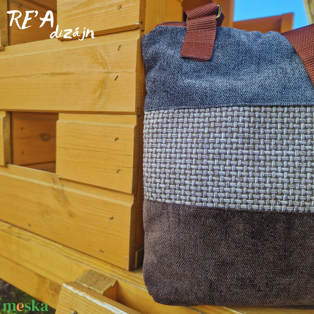 RE'A dizájn Rustic Coffee crossbody táska - táska & tok - kézitáska & válltáska - vállon átvethető táska - Meska.hu
