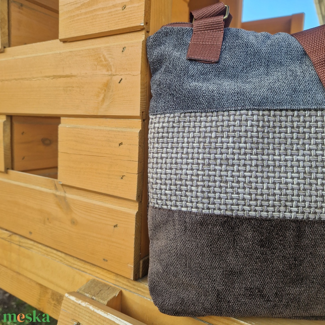 RE'A dizájn Rustic Coffee crossbody táska - táska & tok - kézitáska & válltáska - vállon átvethető táska - Meska.hu