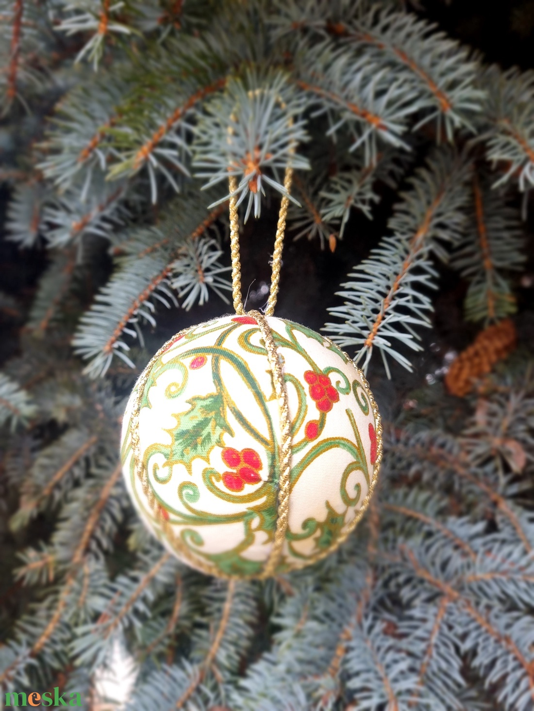 Karácsonyfadísz monogrammal - karácsony - karácsonyi lakásdekoráció - karácsonyfadíszek - Meska.hu