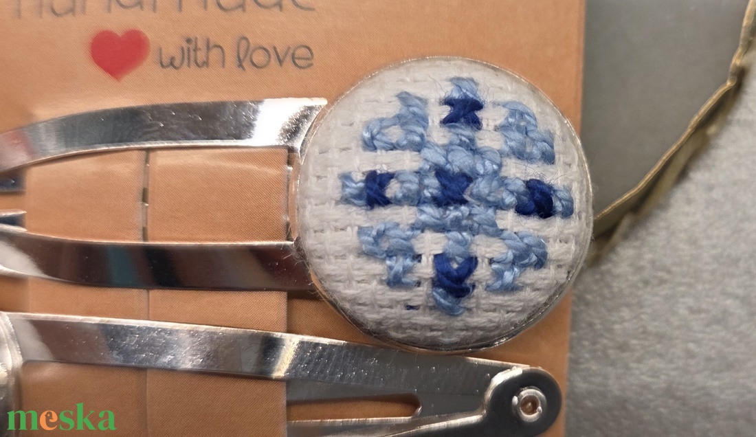 Hópelyhes hajcsat+hajgumi szett - ruha & divat - hajdísz & hajcsat - hajgumi - Meska.hu