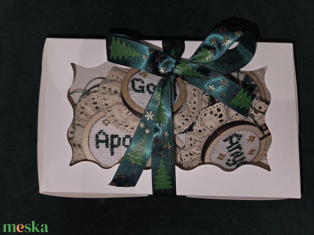 Karácsonyfadísz szett - karácsony - karácsonyi lakásdekoráció - karácsonyfadíszek - Meska.hu