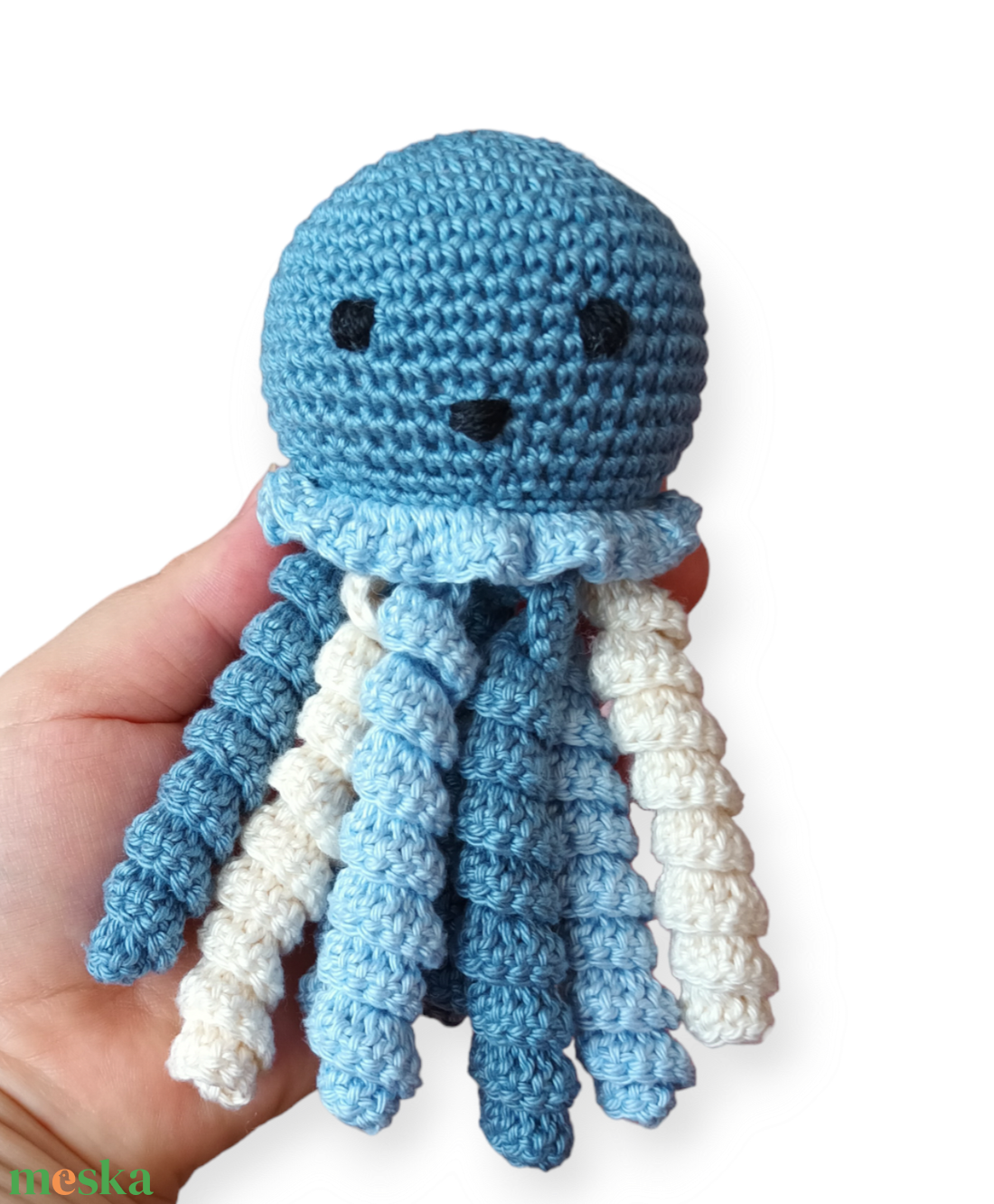 Amigurumi kis polip-fiús - játék & sport - plüssállat & játékfigura - polip - Meska.hu