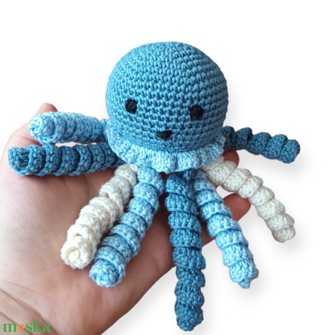 Amigurumi kis polip-fiús - játék & sport - plüssállat & játékfigura - polip - Meska.hu
