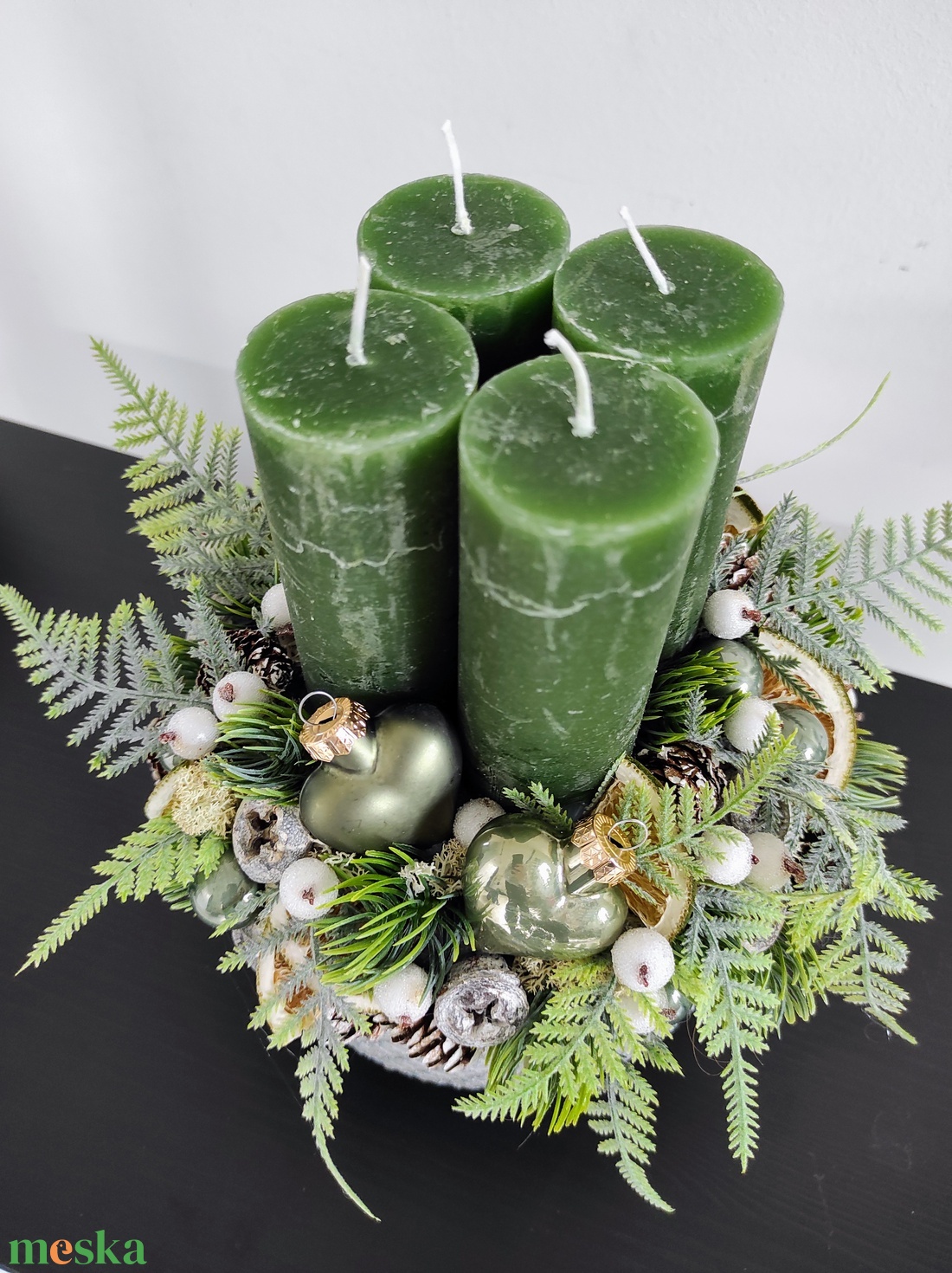 Csupa zöld adventi asztaldísz - karácsony - adventi díszek - adventi asztaldísz - Meska.hu Csupa zöld adventi asztaldísz - karácsony - adventi díszek - adventi asztaldísz - Meska.hu