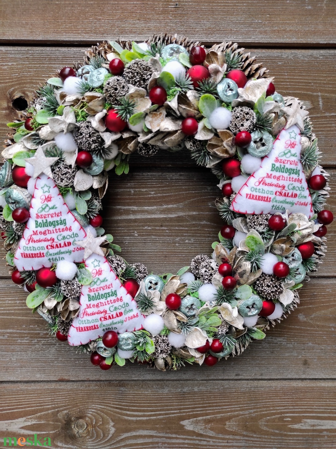 Piros karácsonyi ajtódísz - karácsony - adventi díszek - adventi ajtódísz - Meska.hu Piros karácsonyi ajtódísz - karácsony - adventi díszek - adventi ajtódísz - Meska.hu