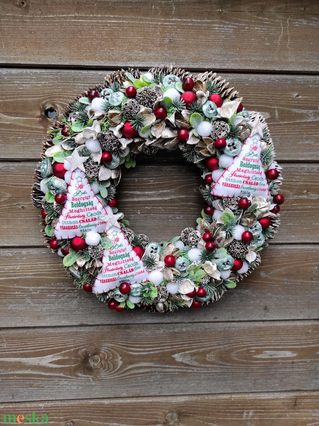 Piros karácsonyi ajtódísz - karácsony - adventi díszek - adventi ajtódísz - Meska.hu Piros karácsonyi ajtódísz - karácsony - adventi díszek - adventi ajtódísz - Meska.hu