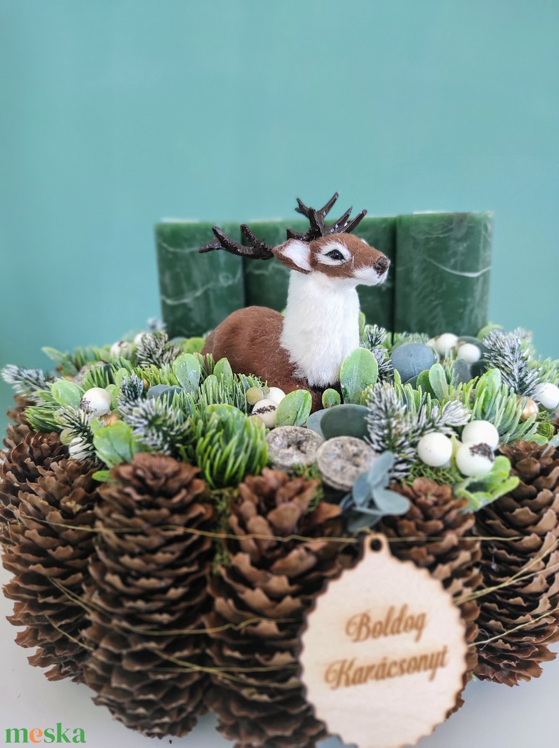 Tobozos adventi asztaldísz szarvassal - karácsony - adventi díszek - adventi koszorú - Meska.hu Tobozos adventi asztaldísz szarvassal - karácsony - adventi díszek - adventi koszorú - Meska.hu