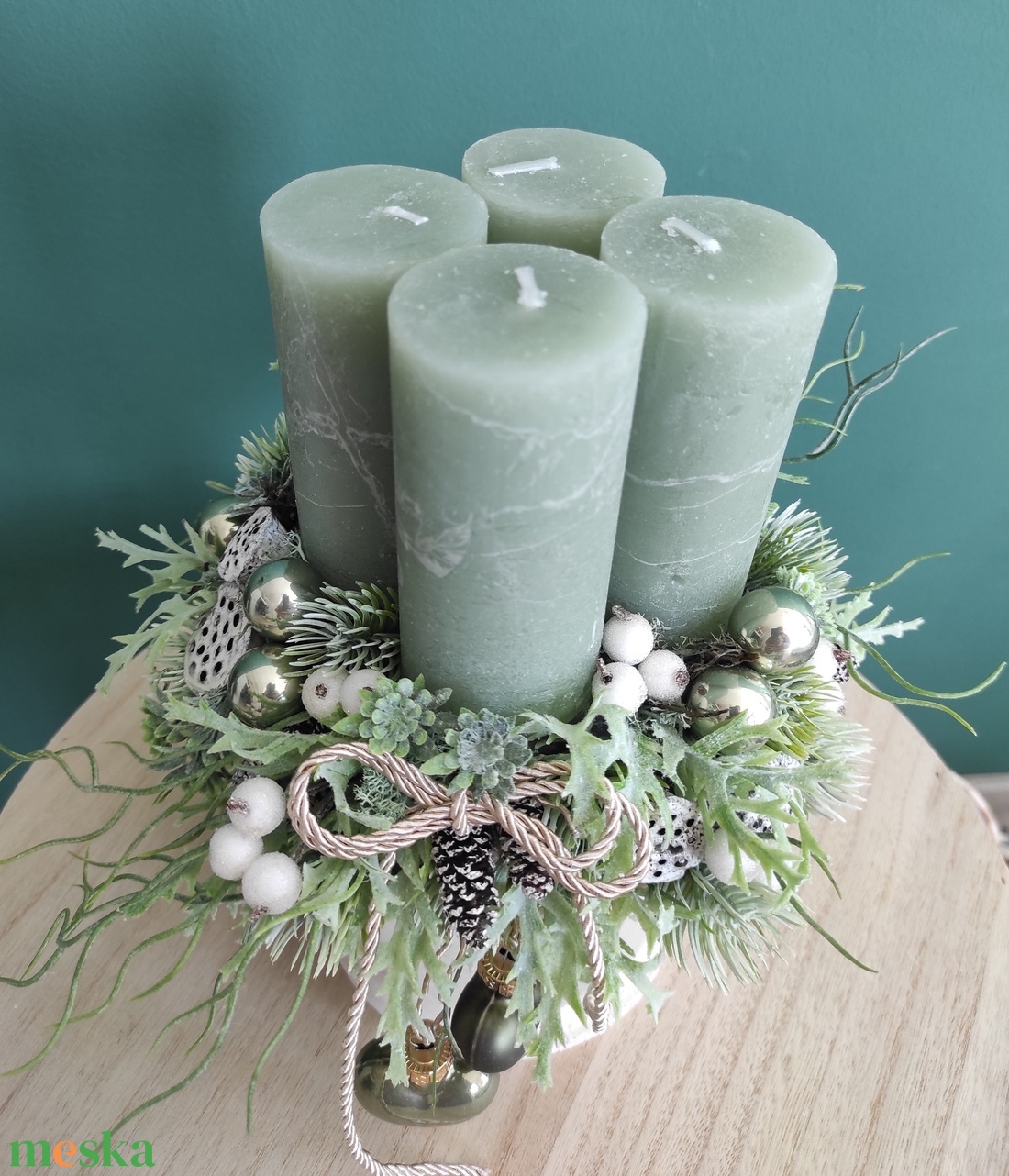 Adventi asztaldísz natúr színvilágú - karácsony - adventi díszek - adventi asztaldísz - Meska.hu Adventi asztaldísz natúr színvilágú - karácsony - adventi díszek - adventi asztaldísz - Meska.hu
